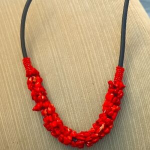Natural Coral Beaded Choker